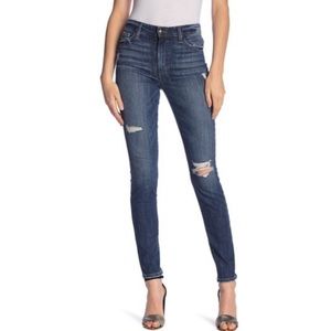 Joe’s Jeans High Rise Skinny with distressed knee
